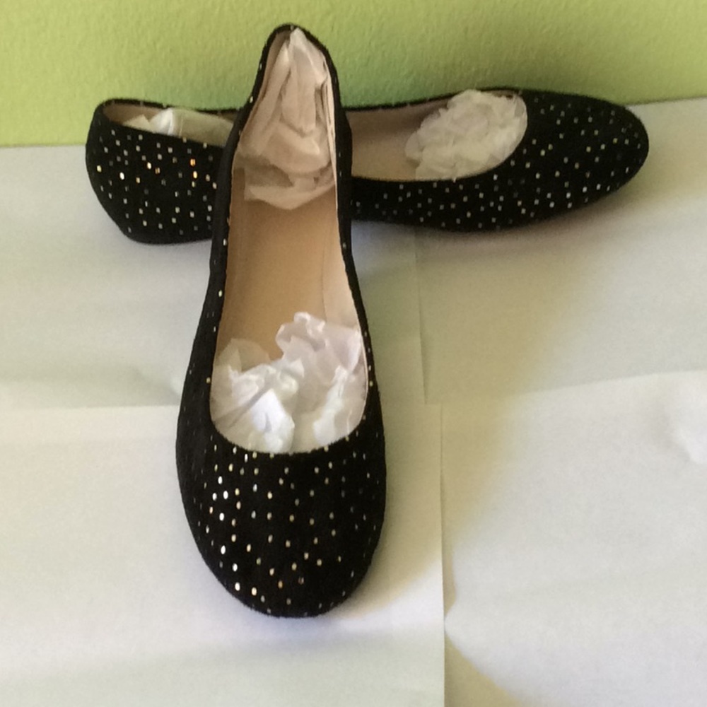Ballerina Round Toe Embellished Rhinestone Suede
